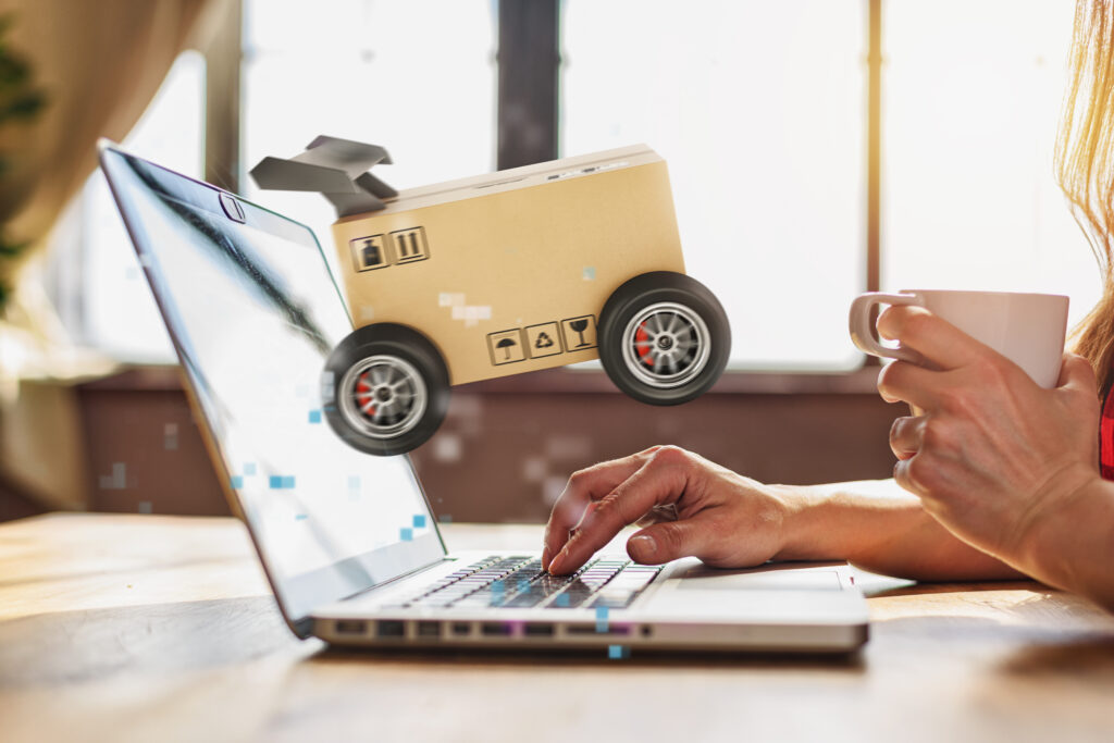 How Delivery Ownership Transforms Operations Into Growth Engines woman does shopping through e commerce online shop. concept of fast delivery